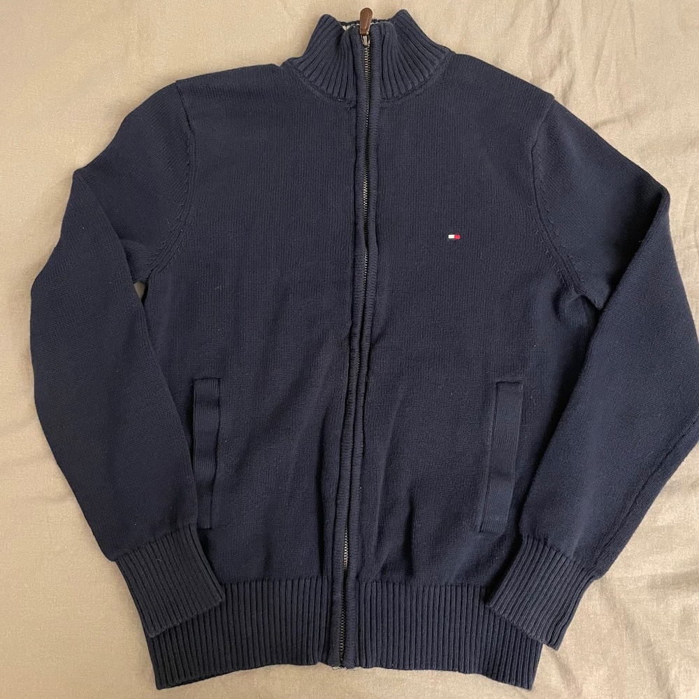 Tommy Hilfiger Dark Navy Zip-Up Sweater (Size: S)